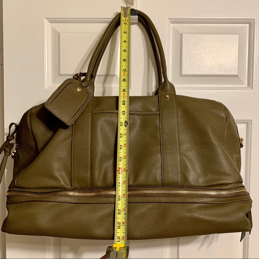 Sole Society Olive Green Vegan Leather Weekender